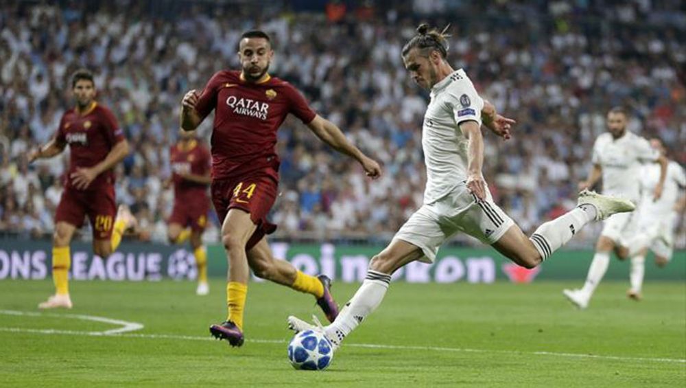 Gareth Bale, durante un duelo contra la Roma 