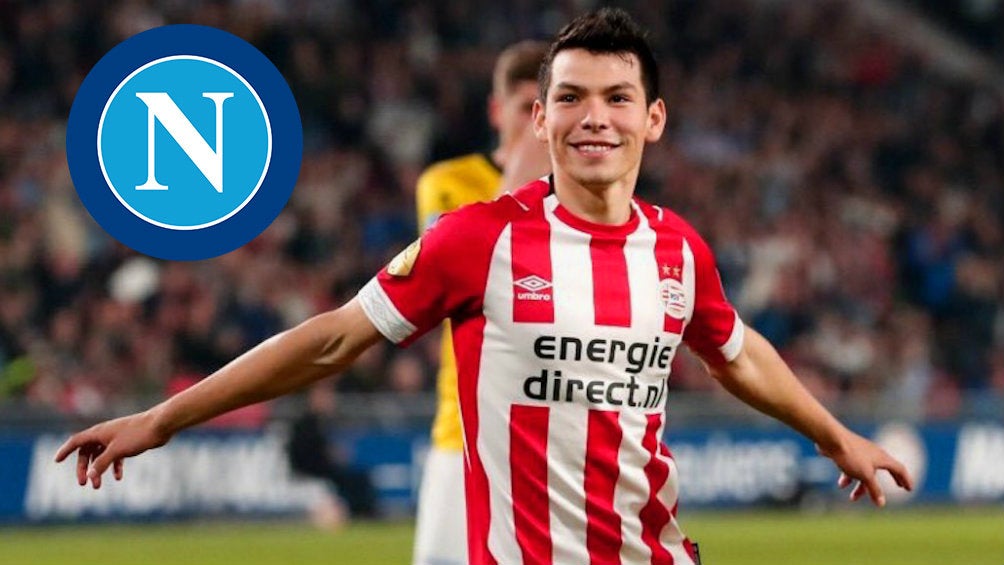 Hirving Lozano celebra un gol con el PSV