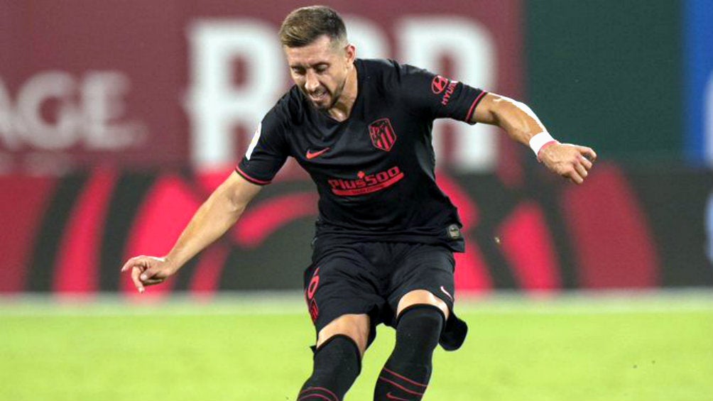 Héctor Herrera durante un partido con el Atlético de Madrid