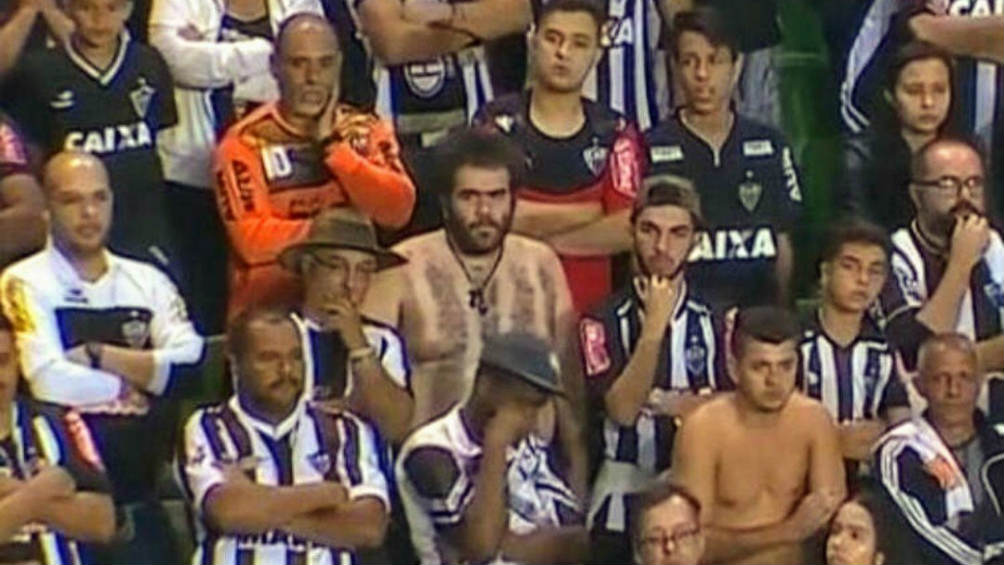 Los aficionados del Atlético Mineiro durante un partido