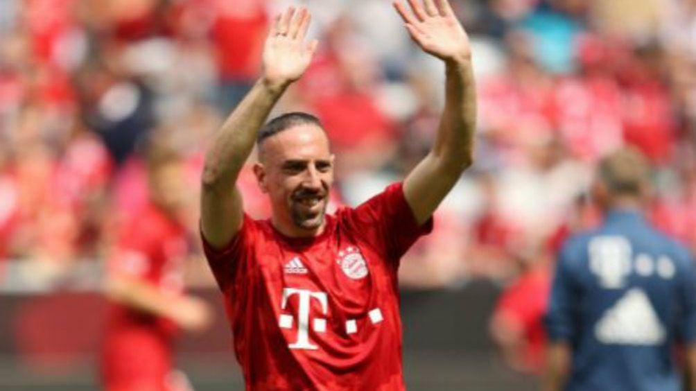 Franck Ribéry sakuda durante un juego del Bayern