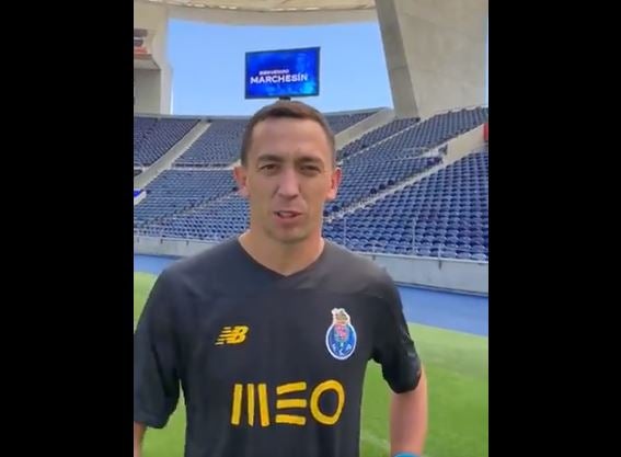 Marchesín, en el estadio del Porto