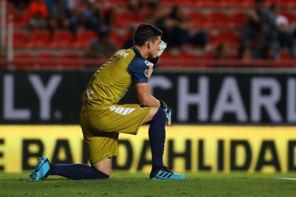 Sebastián Jurado se lamenta durante el partido