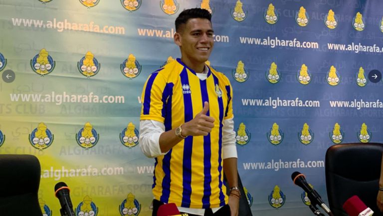 Héctor Moreno, en su presentación con el Al-Gharafa