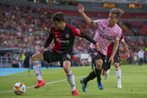 Alejandro Díaz en un partido con Atlas