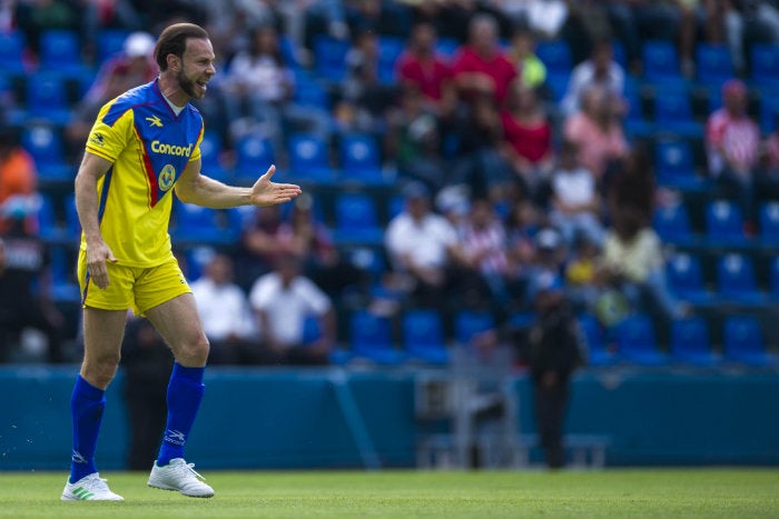 Zague, durante un partido de Leyendas