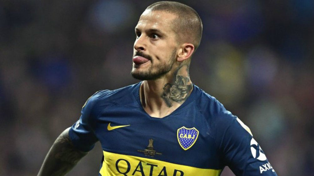 Darío Benedetto, festeja una anotación con Boca