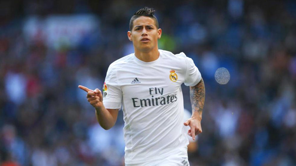 James Rodríguez durante un partido con el Real Madrid 