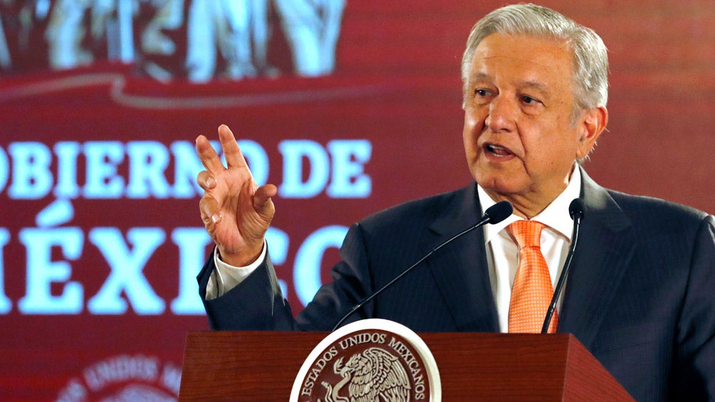 Andrés Manuel López Obrador, durante una conferencia