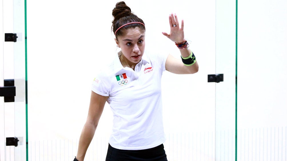 Paola Longoria durante su participación en Lima 2019 