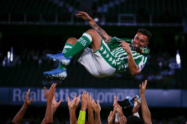 Rubén Castro durante su partido de homenaje 