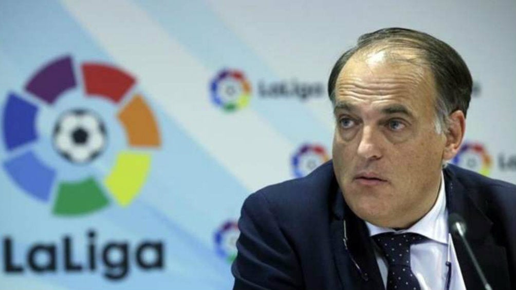 Javier Tebas, en conferencia de prensa