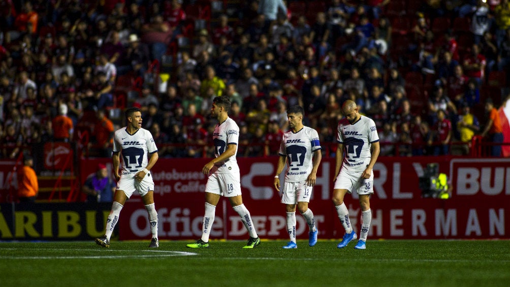 Jugadores de Pumas se lamentan tras derrota ante Xolos