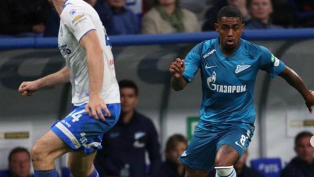 Malcom, en su partido con el Zenit