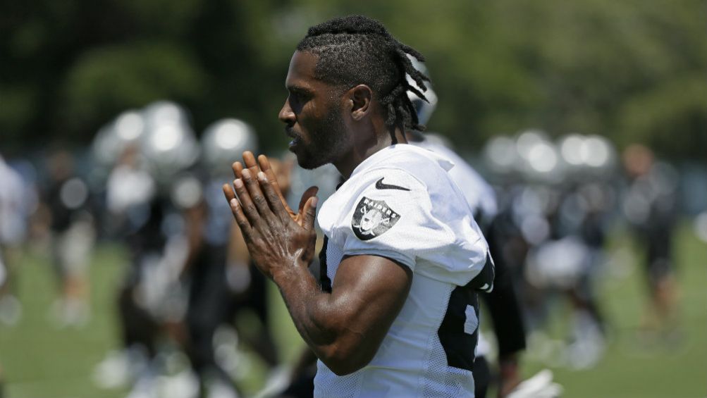 Antonio Brown, en entrenamiento con Oakland Raiders