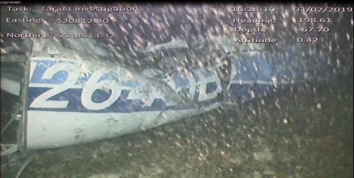 Avioneta donde fue encontrado Emiliano Sala