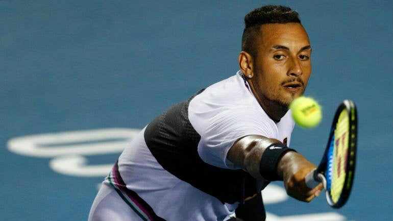 Nick Kyrgios durante un partido de tenis