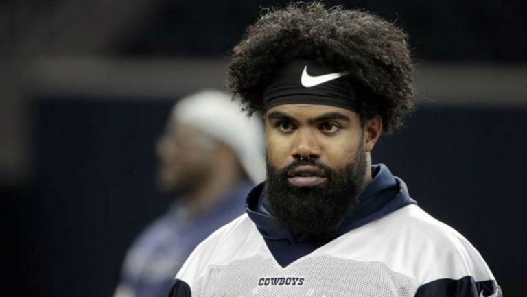 Ezekiel Elliott, en un entrenamiento de Dallas