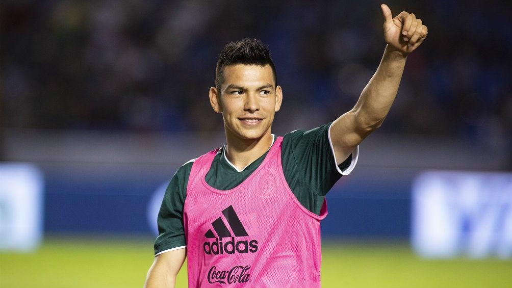 Hirving Lozano previo a un partido contra Costa Rica 