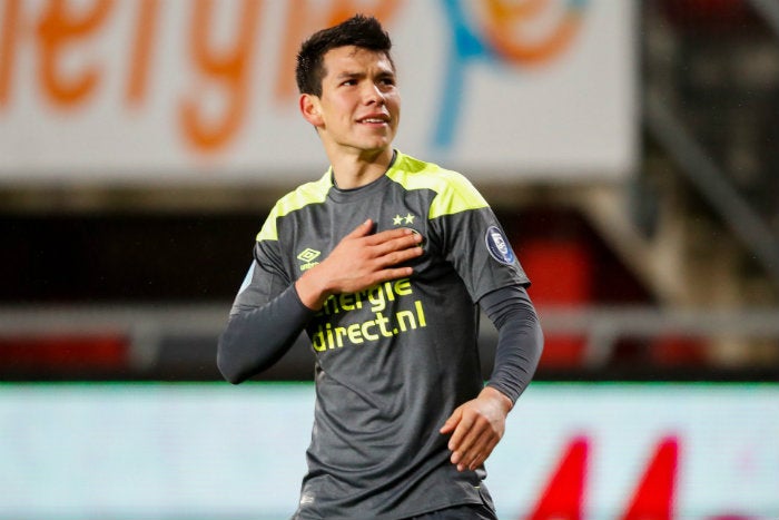 Lozano, en un partido del PSV