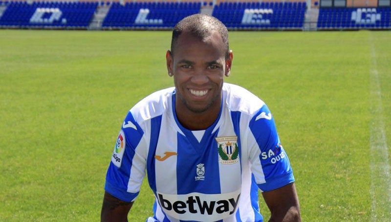 Diego Rolán en su presentación con el Leganés