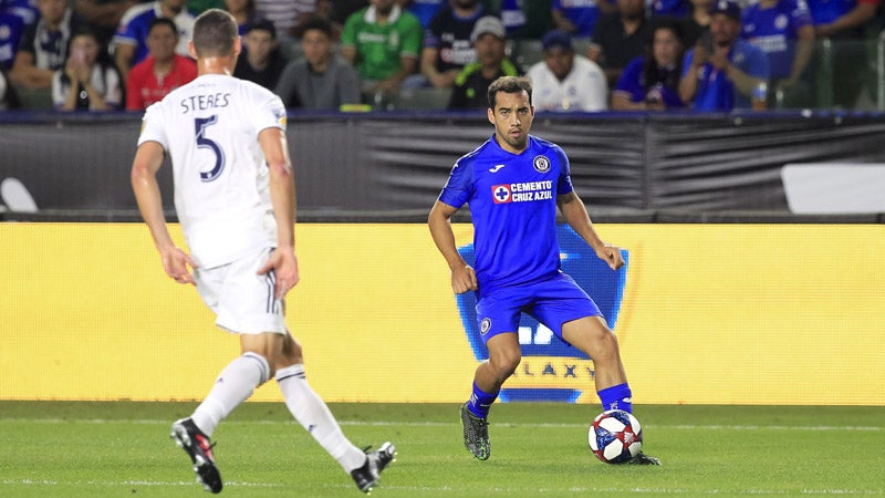 Aldrete durante el duelo ante el Galaxy de Leagues Cup 