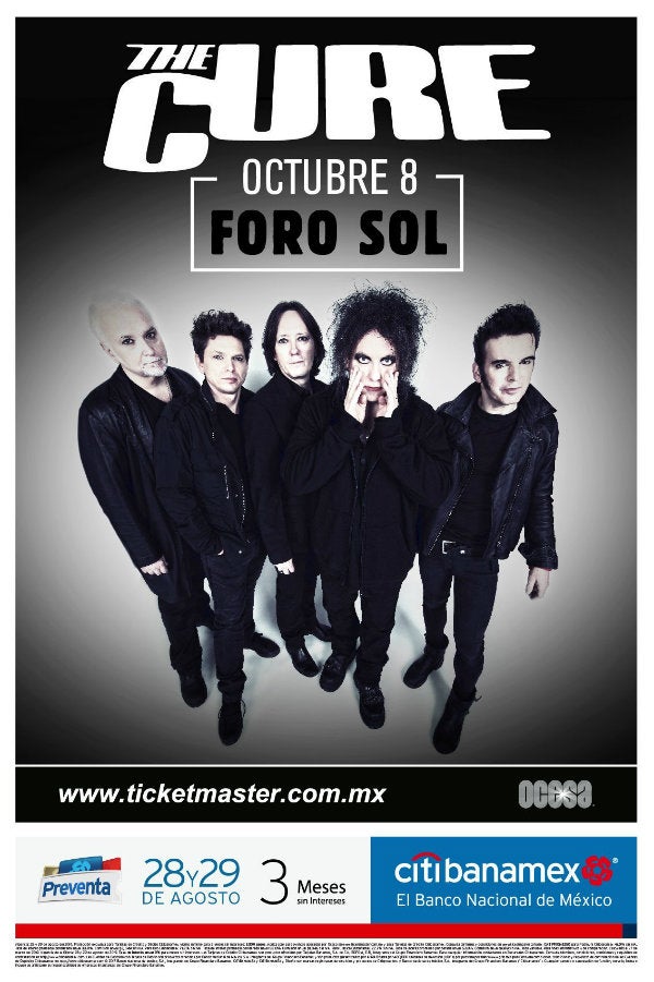 Promocional de The Cure tras su regreso a México