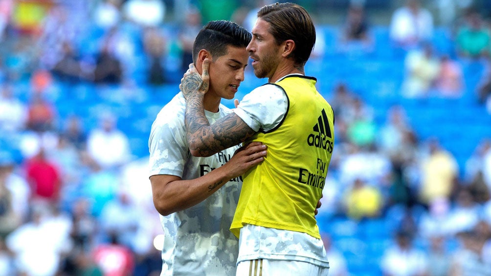 Ramos felicita a James tras su juego con el Real Madrid 