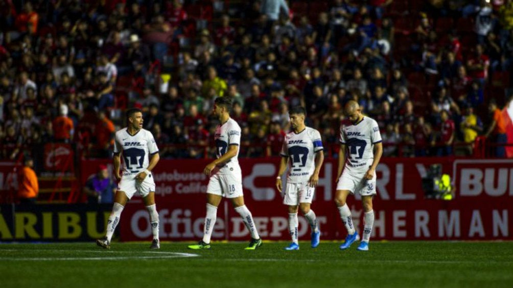 Jugadores de Pumas se lamentan tras derrota ante Xolos 