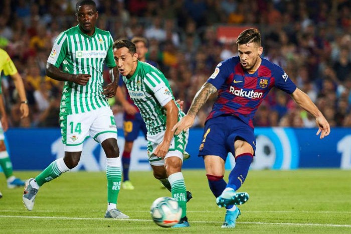 Andrés Guardado, durante el partido ante Barcelona