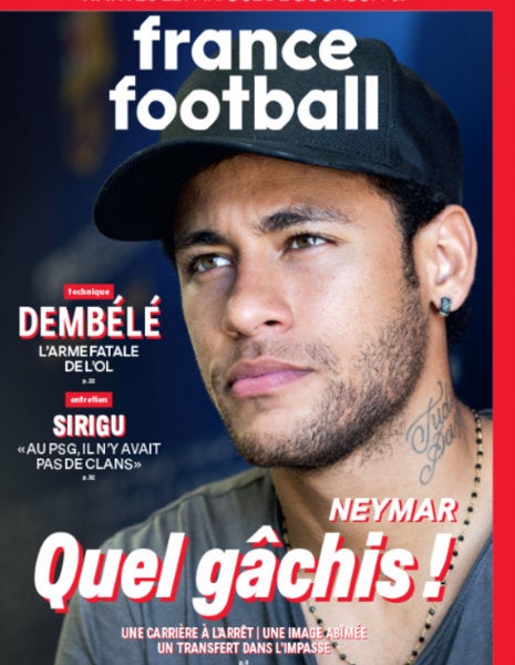 Portada de France Football criticó a Neymar