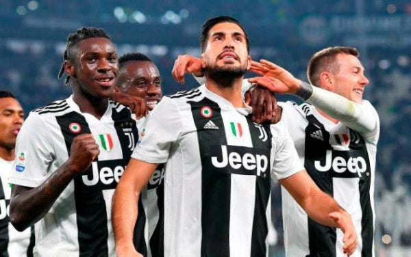 Emre Can celebrando una anotación con Juventus