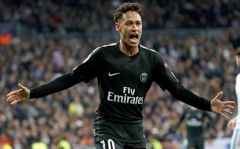 Ney celebra un gol con el París Saint-Germain 