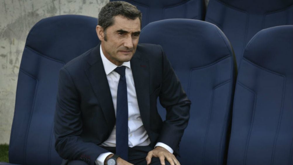 Valverde, en el banquillo del Barcelona