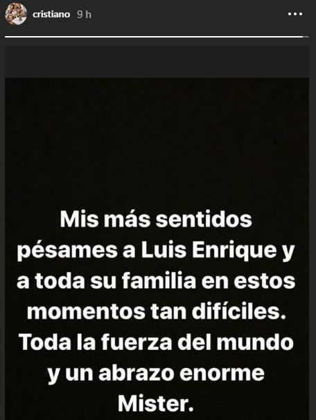 Mensaje de Cristiano a Luis Enrique