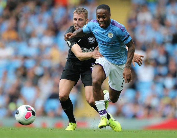 Sterling, durante el partido