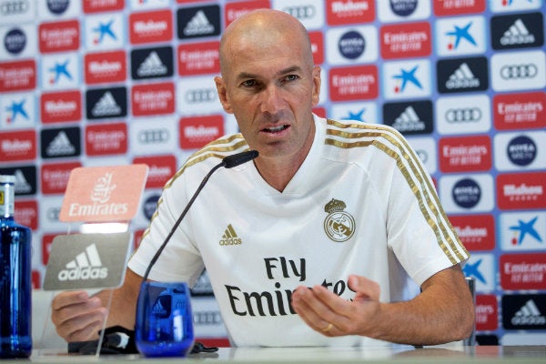 Zidane durante una conferencia de prensa 