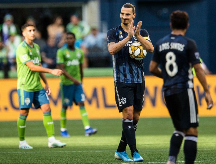 Zlatan, en el partido contra Sounders 