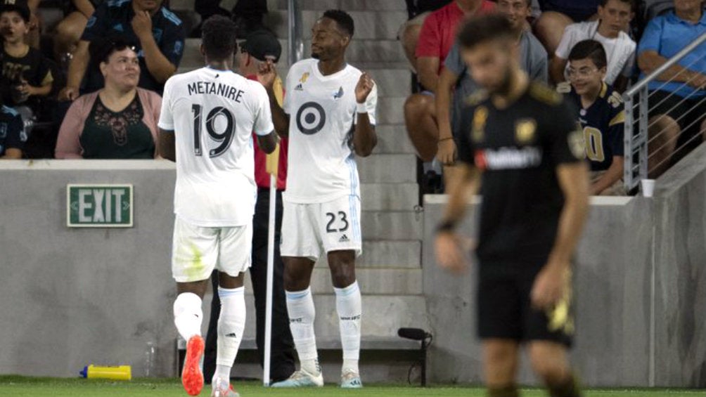 Mason Toye celebra un gol frente al LAFC