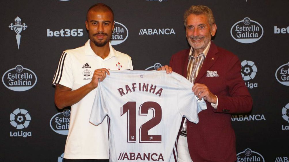 Rafinha en su presentación como jugador del Celta de Vigo