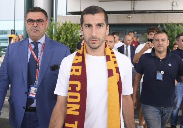 Mkhitaryan a su llegada a la Roma