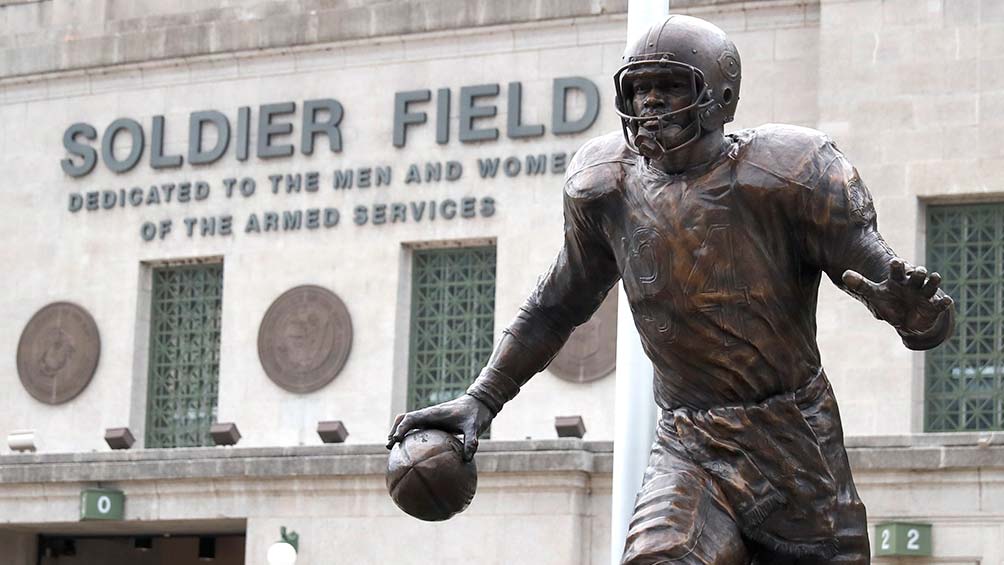 La estatua de Walter Payton 