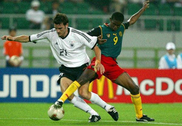 Christoph Metzelder con la Selección Alemana en el Mundial de 2002