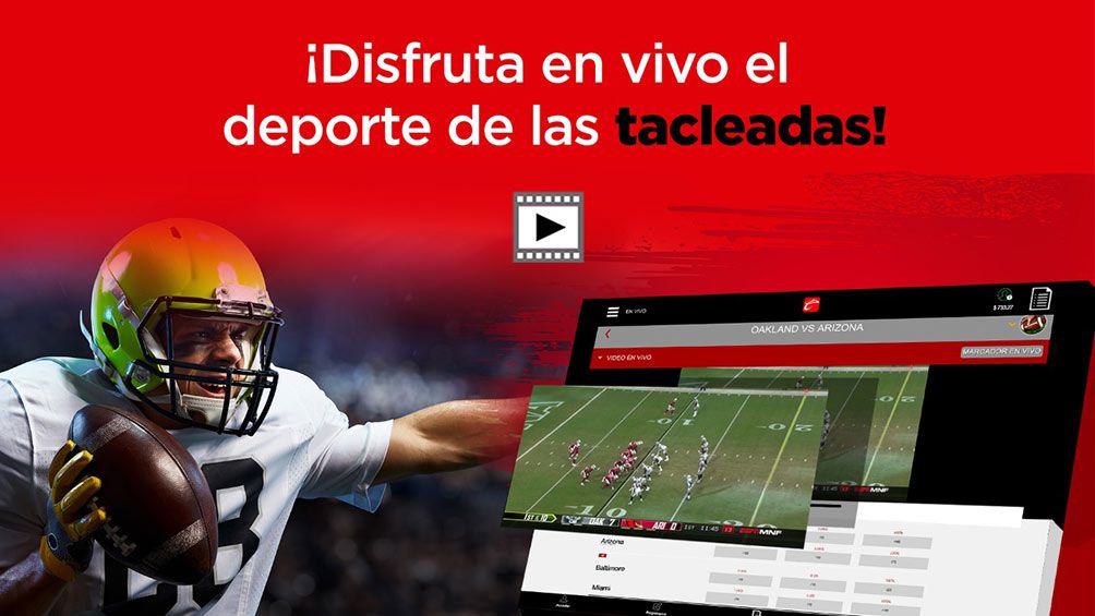 Sigue la NFL en vivo desde tu cuenta de Caliente