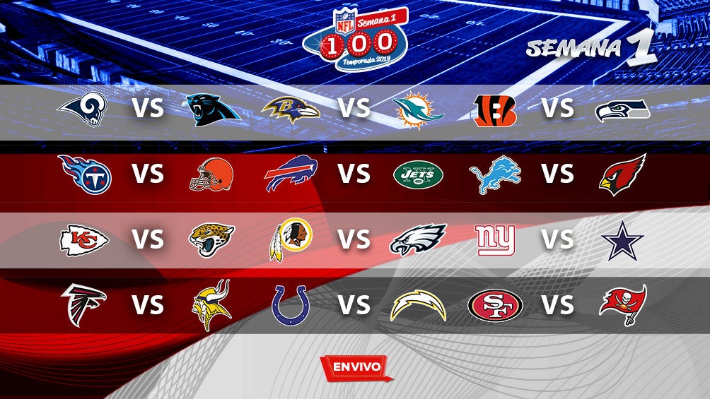 EN VIVO Y EN DIRECTO: Semana 1 de la NFL