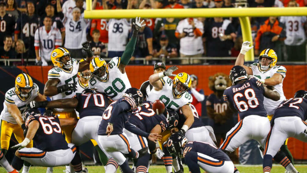 Los Bears realizan un Gol de Campo contra los Packers