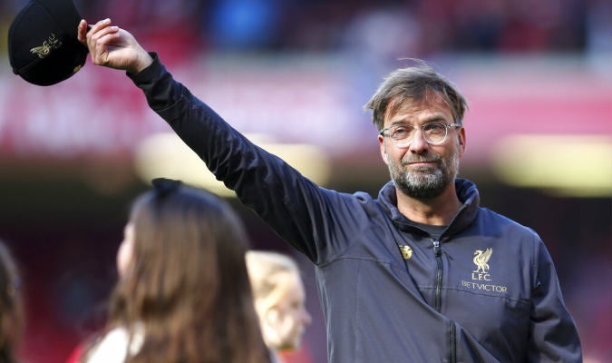 Klopp, en festejo con Liverpool