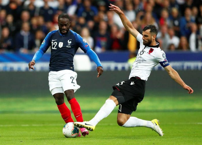 Jonathan Ikone, durante el partido contra Albania