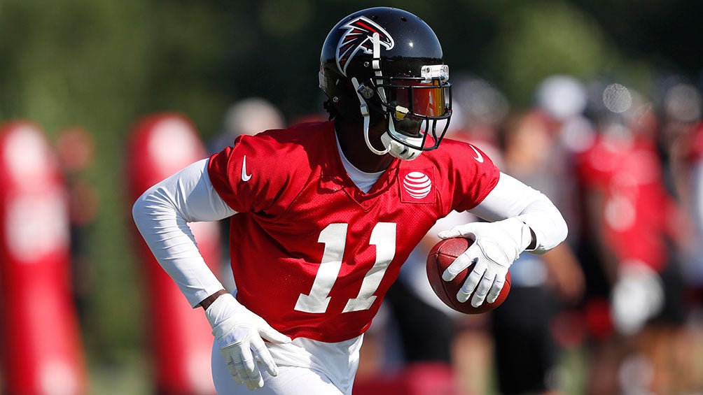 Julio Jones en las prácticas con Atlanta Falcons