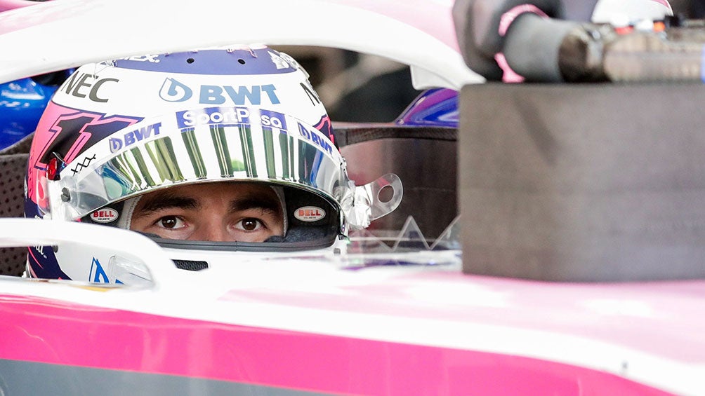 Checo Pérez durante el fin de semana en Italia